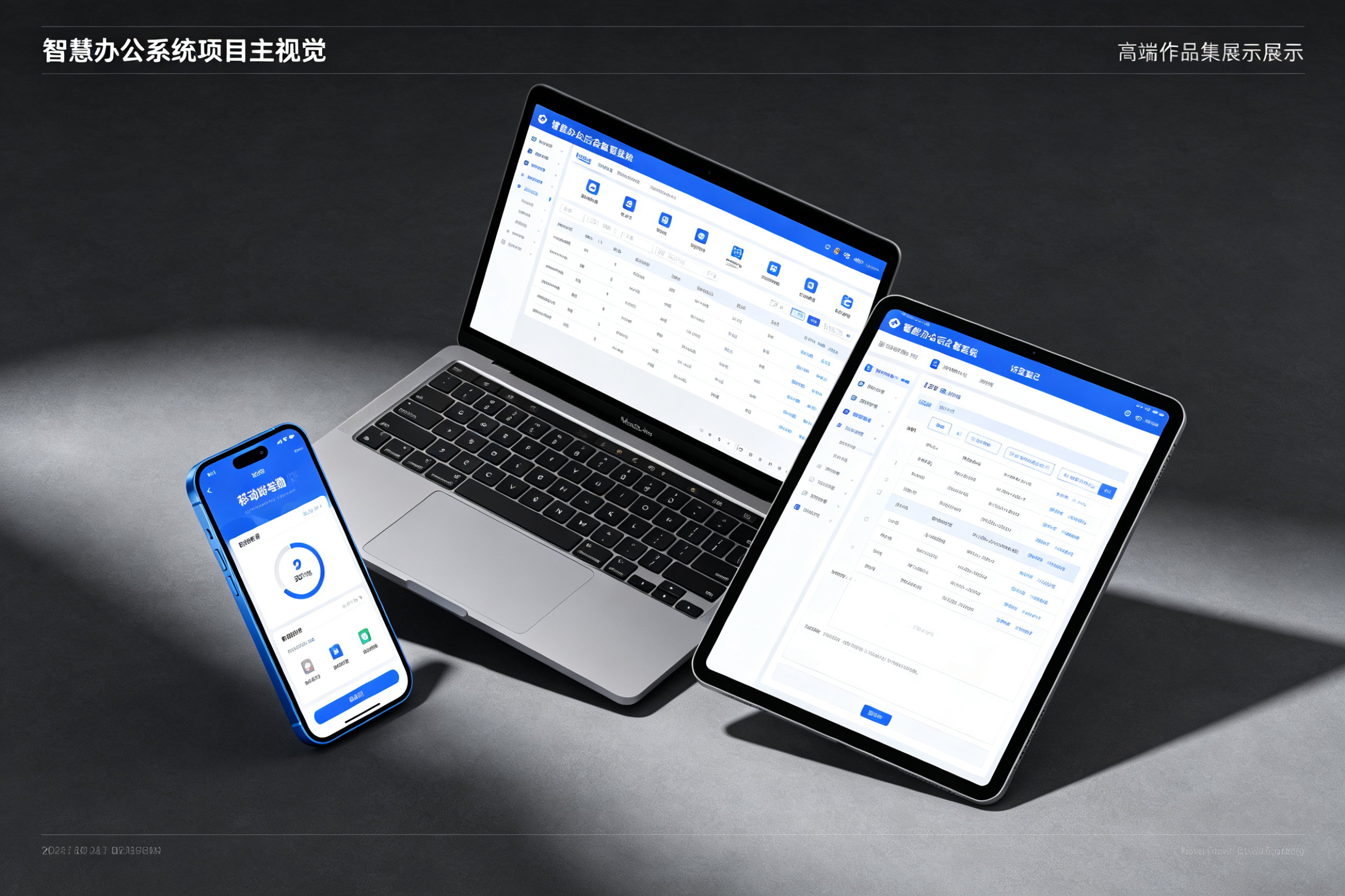 智慧办公平台桌面端与移动端界面